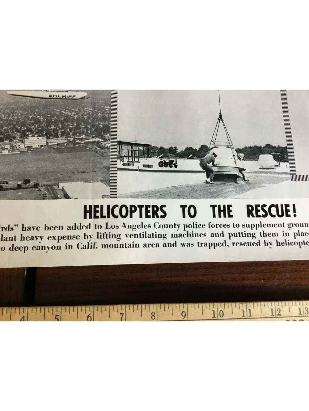 Illustrated Current News Photo - Helicopters Whirly Birds Los Angeles Police
